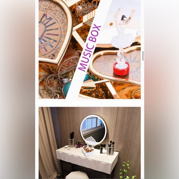 🎄5/$30 NWT Sealed! Forever Love 🎵 Music Box Creative Life white - Picture 7 of 13